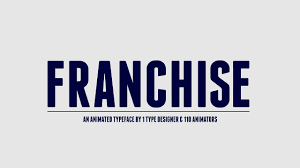 Franchise Animated Promo Typographie Glyphe Police De Caractere