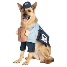 Thrills Chills And Trade Pet Halloween Mailman Pet Costume In Brown Size Xs Polyester Dog Costumes Halloween Large Pet Costumes Dog Halloween Costumes