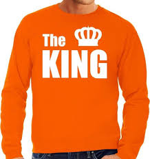 Want wie wil er nu niet voor één dag de koning of koningin zijn?! The King Sweater Trui Oranje Met Witte Letters En Kroon Voor Heren Koningsdag Fun Tekst Truien Hollandse Sweaters M Op De Prijzenvolger De Prijzenvolger