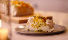 Mary Berry Mango With Passion Fruit And Limoncello Pavlova Recipe On Mary Berry Saves Christmas The Talent Zone