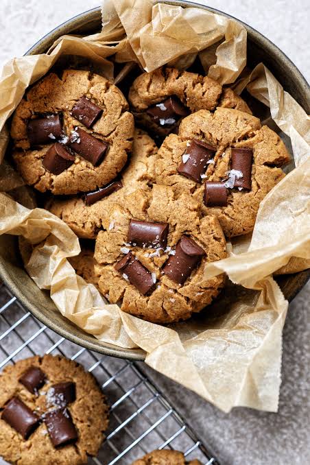 Salted Almond Butter Chocolate Chunk Cookies