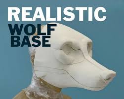 Diy Realistic Wolf Resin Mask Base For Creating Animal Costumes Fursuits And Mascots In 2020 Fursuit Realistic Wolf Mask Realistic