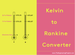 The kelvin is now defined by fixing the numerical value of the boltzmann constant k to 1.380649×10−23 j⋅k−1. Kelvin To Rankine Converter The Engineering Projects
