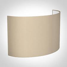 Upgradelights wall sconce clip on shield lamp shade half shade natural beige linen clips onto bulb. Half Shades Contemporary Lampshades Wall Lights Jim Lawrence