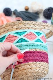 Wicker baskets painting painted wicker wicker headboard painted baskets spray paint wicker diy. How To Paint Woven Baskets With Acrylic Paint Giggles Galore