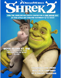 Join us at the Little Art Theatre this Saturday, December 13, for a FREE  movie day screening of Shrek 2! #yellowsprings #yellowspringsohio  #youthcenter #freemovieday #littlearttheatre