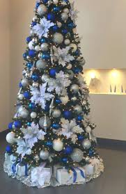 Curated By Kelchrislynn Chrislynnkel Home Holiday Decor Theme Chr Christmas Tree Decorating Themes Blue Christmas Tree Decorations Blue Christmas Tree