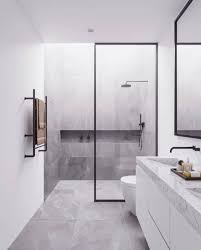 White Bathroom Designed And Visualized By Canny Architecture Modern Clean Design Minimalist Bathroom Design Modern Bathroom Design Bathroom Interior