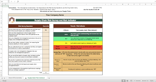 You don't have to worry about file format too, because it's fully compatible with open office and microsoft excel. Supply Chain Risk Assessment Excel Tool Eloquens