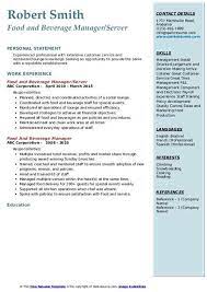 Food and beverage attendant lotus pond boutique hotel 2014 to present. Cv Of Food And Beverage Food And Beverage Manager Resume Samples And Templates Visualcv Sxhsozantdyh