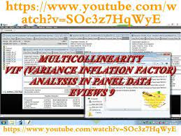 Multicollinearity Vif Variance Inflation Factor Analysis In Panel Data Eviews 9 Oleh Data Semarang Wa 085227746673 Melayani Jasa Olah Da Mahasiswa Statistika
