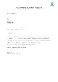Request For Employment Reference Templates At Allbusinesstemplates Com