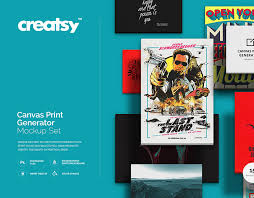 Download Canvas Print Generator Mockup Set On Behance