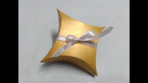 With hot glue, attach the frames together so that the 8 side is across and the 10 side is up. How To Make Gift Box From Old Wedding Invitation Card Simple Gift Box From Card Youtube