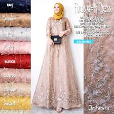 Berikut 10 inspirasi dress hijab untuk wisuda. Farasya 49 Dress Dress Kondangan Bridal Wedding Wisuda Gamis Brokat Murah Maxy Shopee Indonesia