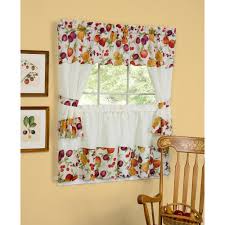 Shop online for all your home improvement needs: Achim Sheer Chesapeake 24 In L Polyester Window Curtain Set In Multi Cpcs24ml12 The Home Depot Kitchen Curtain Designs Vintage Kitchen Curtains Kitchen Curtains