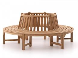 Romantische Houten Bank Voor Om Een Boom Boombank Tuinsets Teakhout Buitenterras