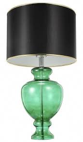 Green Glass Table Lamp Glasslamps Table Lamp Lamp Colorful Lamp Shades