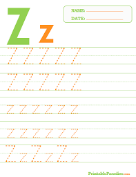 Printable Letter Z Tracing Worksheet Printable Letters Tracing Worksheets Letter Z
