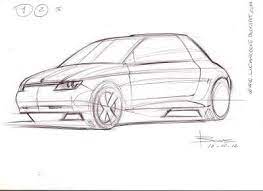 3 4 Car Sketch Tutorial In 3 Steps By Luciano Bove Paperblog Sketches Tutorial Car Sketch Car Drawings