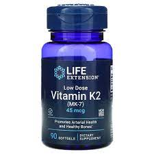 K2 supplements are becoming more readily available in health food or drug stores. Life Extension Low Dose Vitamin K2 Mk 7 45 Mcg 90 Softgels Walmart Com Walmart Com
