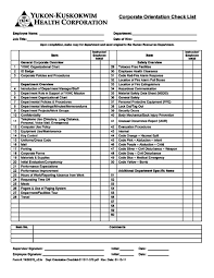 File Corporate And Medical Staff Orientation Checklist Pdf