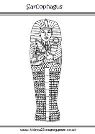 Egyptian mummy coloring page here's a super fun activity that combines coloring, scissors, and ancient egyptian hieroglyphics. Egyptian Sarcophagus Colouring Page Kids Puzzles And Games