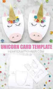 How To Make A Simple Diy Unicorn Card Diy Unicorn Birthday Card Unicorn Card Birthday Cards Diy