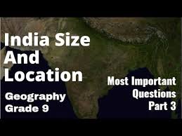 India Size And Location Chapter 1 Geography Class 9 Ncert Extra Questions Part 3 Youtube