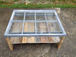 Old window panes are the type of item that usually ends up being lost or discarded in a haphazard manner. Reclaimed Window Pallet Coffee Table Pallet Furniture Plans