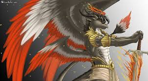 (or more accurately, like i imagine angel wings to be.) Hd Wallpaper Anthro Furry Sword Wings Dragon Wallpaper Flare