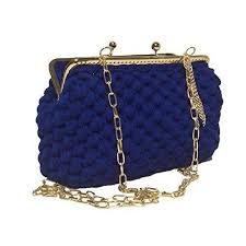 Zoe Borsetta Clutch Pochette Da Sera Marrone Realizzata A Mano Con Uncinetto E Chiusura Clic Clac Oro Vintage Amazon It Handm Borsette Uncinetto Pochette