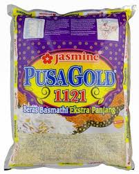 Jasmine pusacream specially selected basmathi rice 5kg pusa cream. Online Groceries Malaysia Jasmine Pusa Gold 1121 Beras Basmathi Super Long 5kg Potboy Groceries