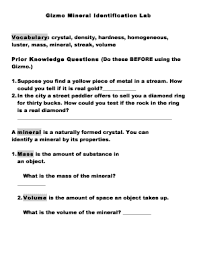 Here is a simple lab to get your students student exploration: Mineral Identification Labs Health