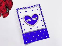 Glue a pretty piece of card stock to the front of a blank card, add a message and grab an old birthday candle from your kitchen junk drawer. Valentine Card Design Happy Birthday Card Simple And Easy