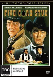 5 card stud is a mystery western about five men who rather rough up a card cheat decides to hang him. Five Card Stud Dvd Buy Now At Mighty Ape Australia
