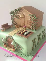 Adorable Garden House Cake House Cake Garden Cakes Allotment Cake