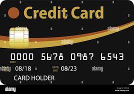 Black Credit Card With Gold Curves. Valid Until 2023 Stock Vector Image &  Art - Alamy