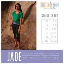 Jade Exercise Capri Sizing Lularoe Jade Sizing Lularoe