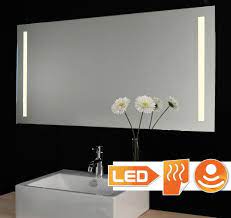 design spiegels met verwarming en led licht 140 cm spiegel badkamer badkamerspiegel design badkamer
