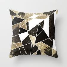 Black And Gold Accent Pillows Black And Gold Couch Pillows Black And Gold Cushions Black And Go Geometric Throw Pillows Rustic Black Gold Decorative Pillows