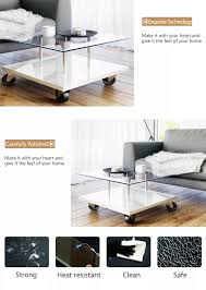 Joss & main | style is what you make it. High Quality Hot Sales White Gloss Glass Top Square Modern Rolling Coffee Table Buy Glass Coffee Table Wooden And Glass Coffee Tables Glass Top Coffee Table Product On Alibaba Com