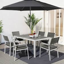 Sjalland Dark Grey Froson Duvholmen Dark Grey Table 6 Chairs W Armrests Outdoor Ikea In 2020 Patio Furniture Table Patio Set With Umbrella Clearance Patio Furniture