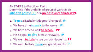 Check spelling or type a new query. Phrases Infinitives And Prepositional Lesson 1 Ppt Download