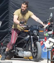 Jason momoa has revealed the projects that he's starred in that he won't let his children watch, joking that his stint in baywatch 'never happened'. Jason Momoa Hops Onto A Motorbike Before Changing Into A Bizarre Costume On The Toronto Set Netral News