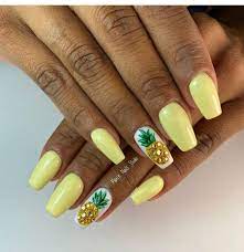 50 Cute Nail Designs We Are Crushing On The Glossychic Beach Nails Sassy Nails Pineapple Nails