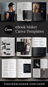 Download Ebook Canva Template For Bloggers And Content Creators Ebook Template Ebook Template Design Ebook