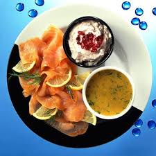 Geraucherter Lachs Mit Zwei Dips Rezept Lecker Rezept Lachs Rezept Geraucherter Lachs Rezepte