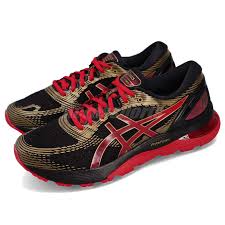 details about asics gel nimbus 21 black classic red men running shoes sneakers 1011a257 001