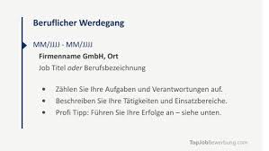 Der Berufliche Werdegang Im Lebenslauf Die Anleitung